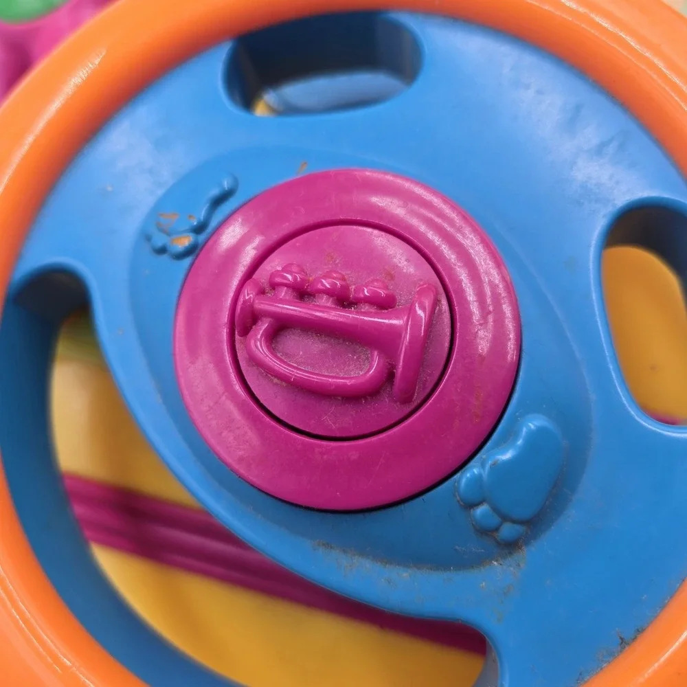 2002 Barney Steering Wheel Driving‎ Electronic Learning Interactive Toy - Works